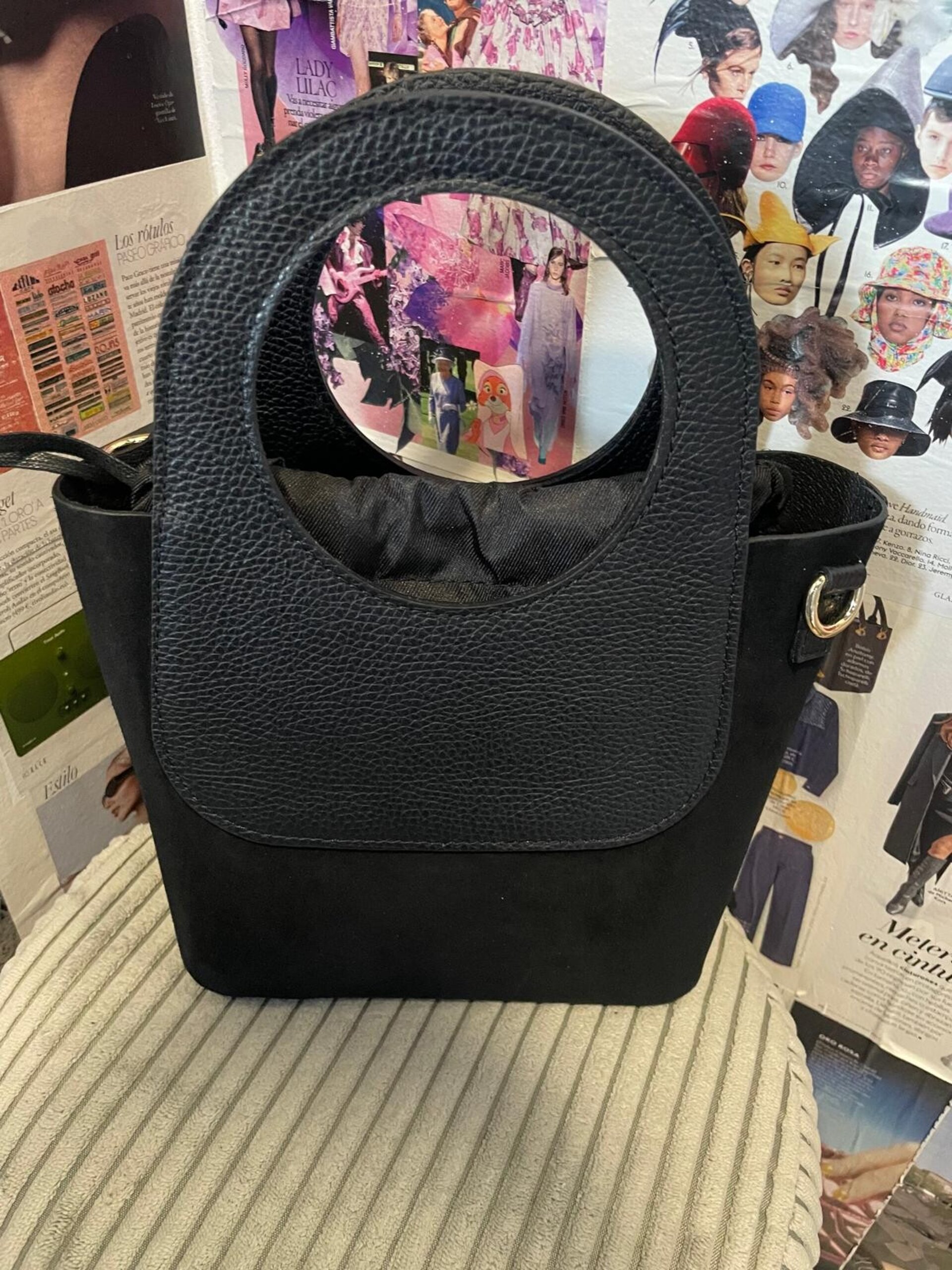 Bolso asa piel - 1