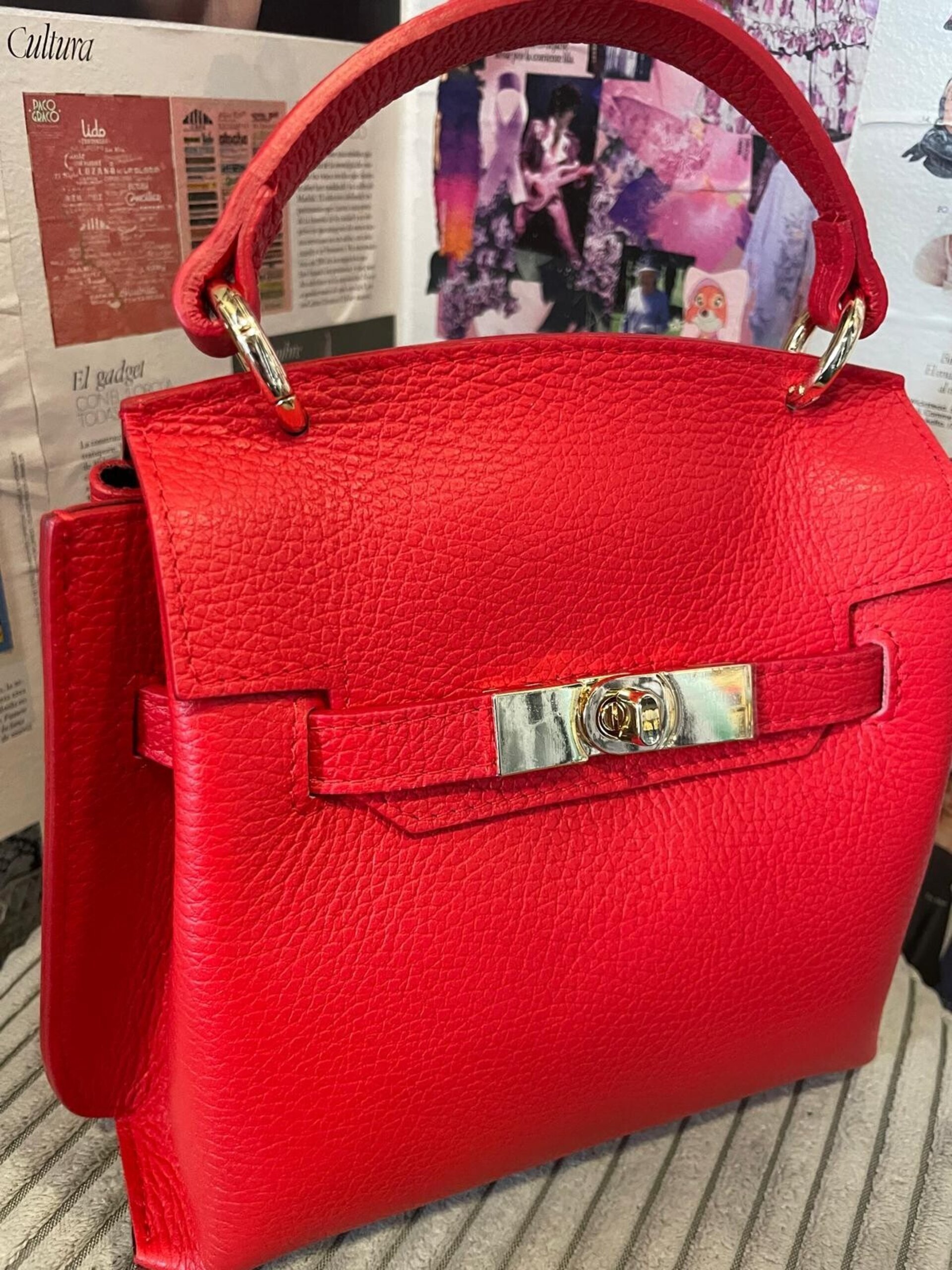 Bolso cuadrado piel - 4