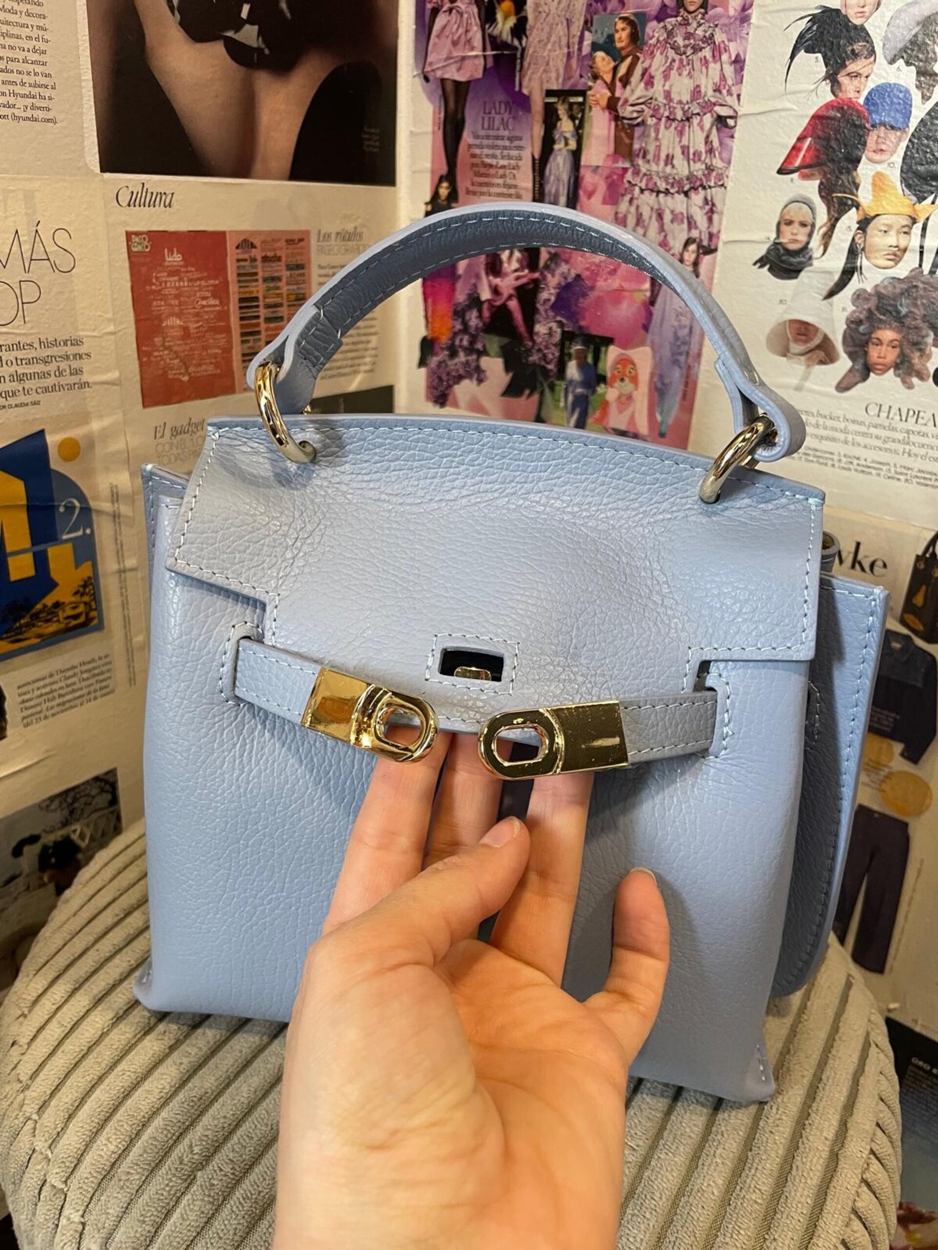 Bolso cuadrado piel - 5