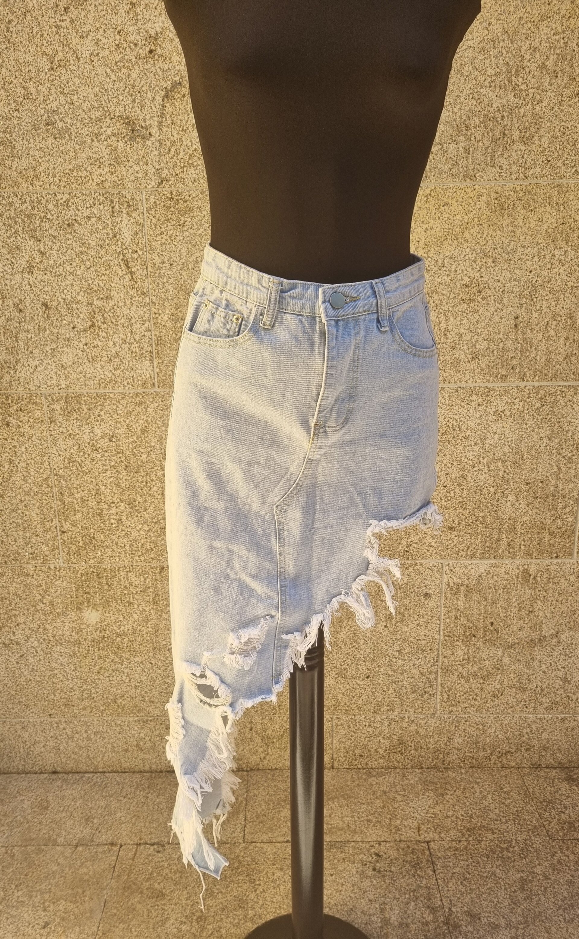 Falda denim asimétrica - 3
