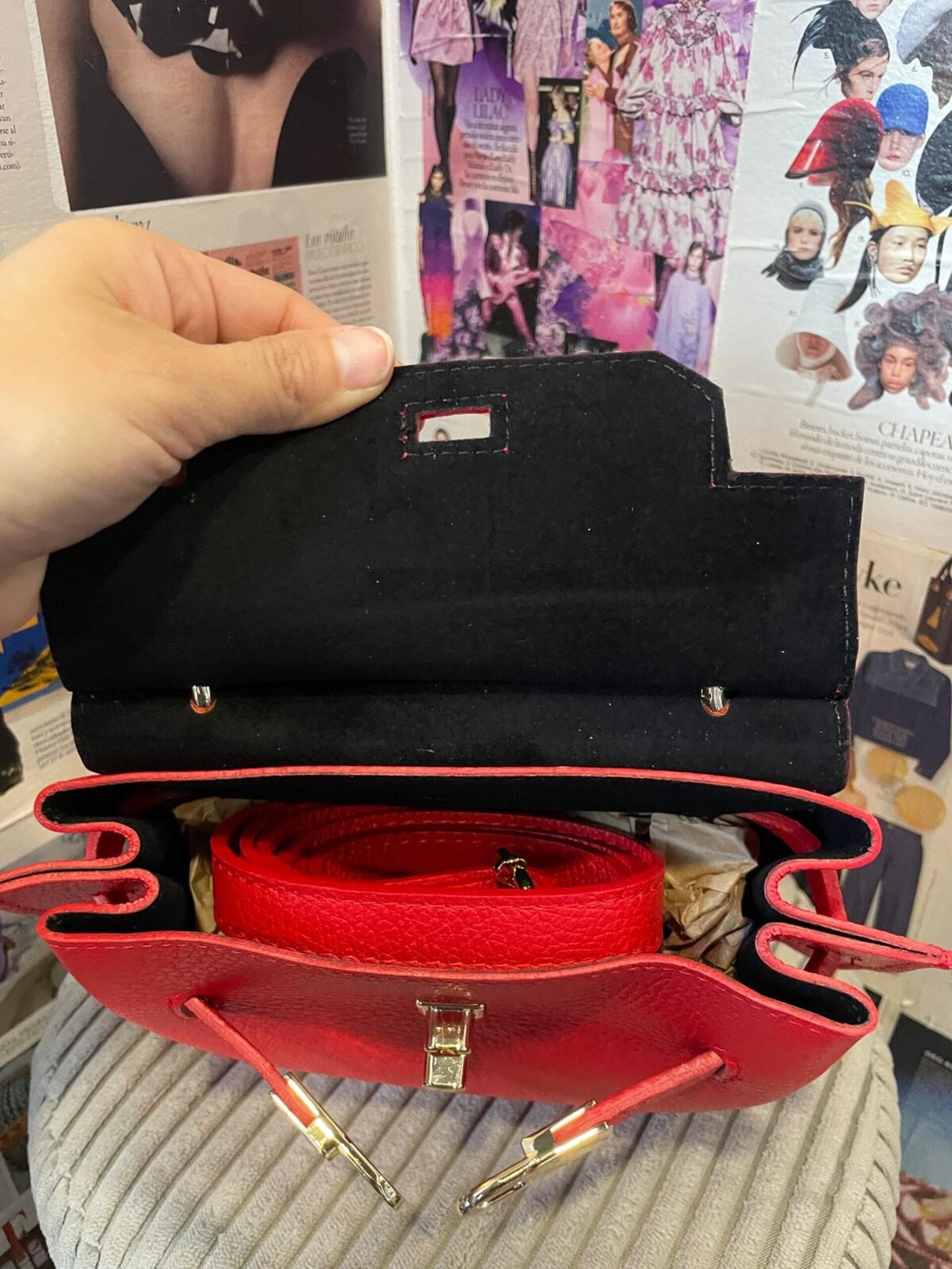Bolso cuadrado piel - 8