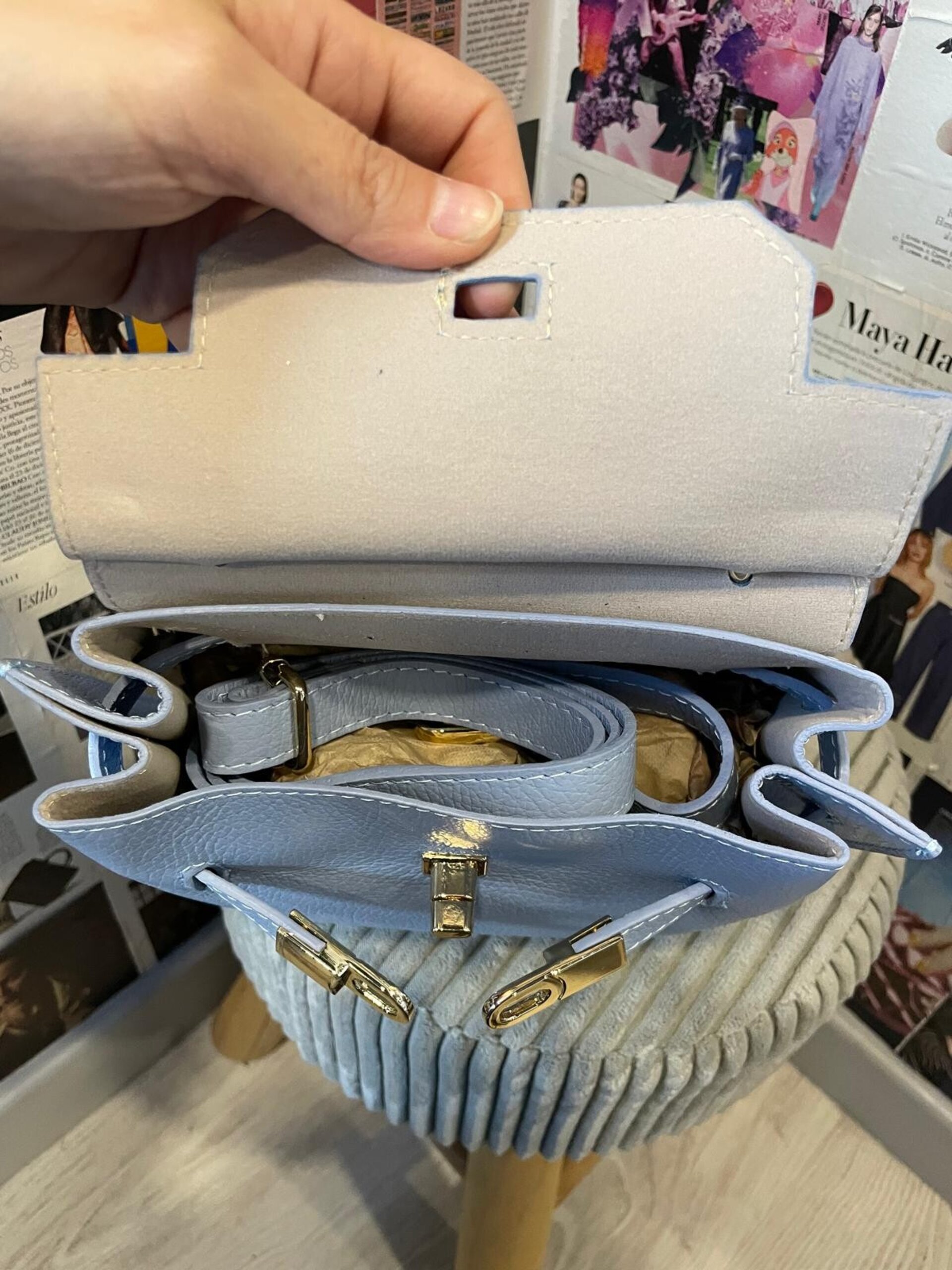 Bolso cuadrado piel - 7